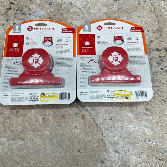 2X First Alert Micro Smoke Alarm Detector Premium Early Warning 10 Year Battery - Picture 5 of 12